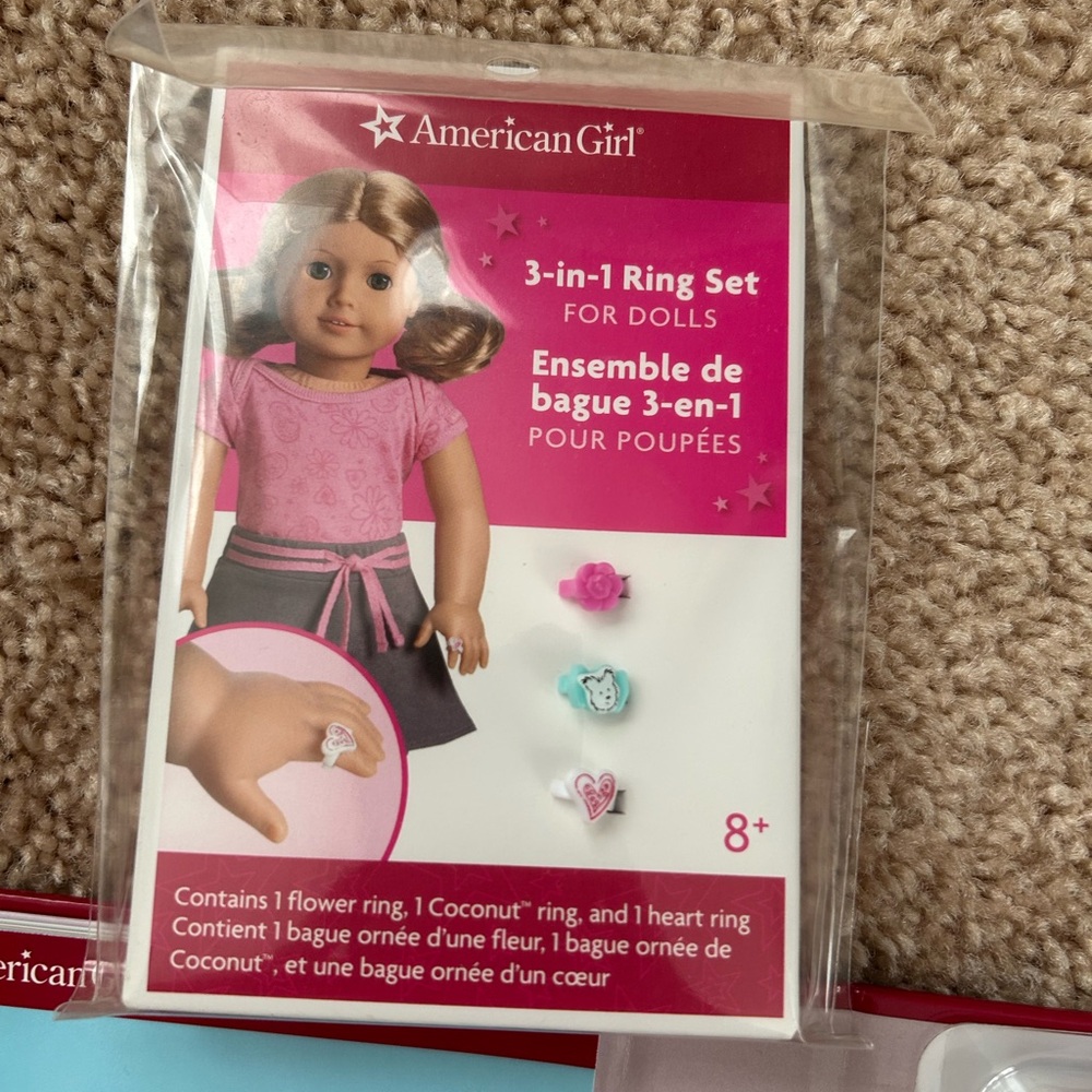 American Girl 3-in-1 Ring Set - Pink and Blue